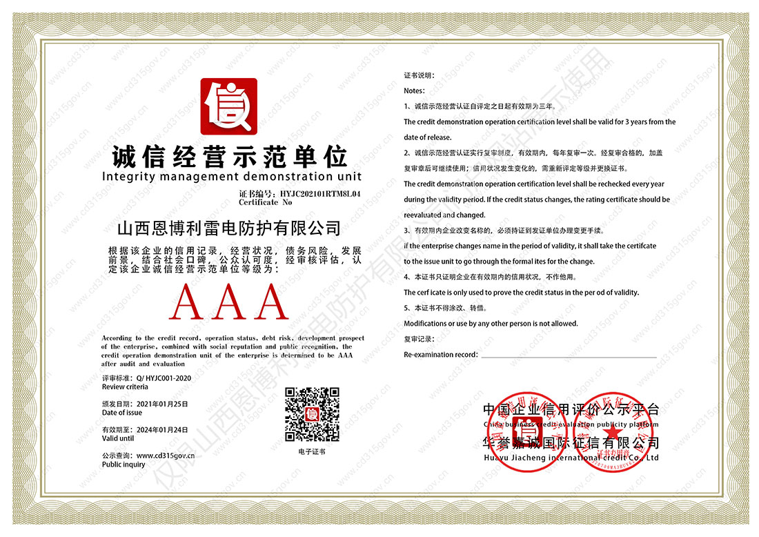 誠信經(jīng)營(yíng)示范單位